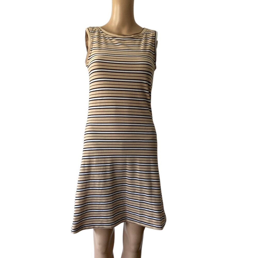 Energie Striped Size S Velour Mini Dress